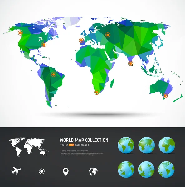 Διάνυσμα παγκόσμιο χάρτη — Διανυσματικό Αρχείο