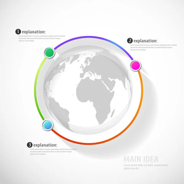 Illustration numérique Globe — Image vectorielle