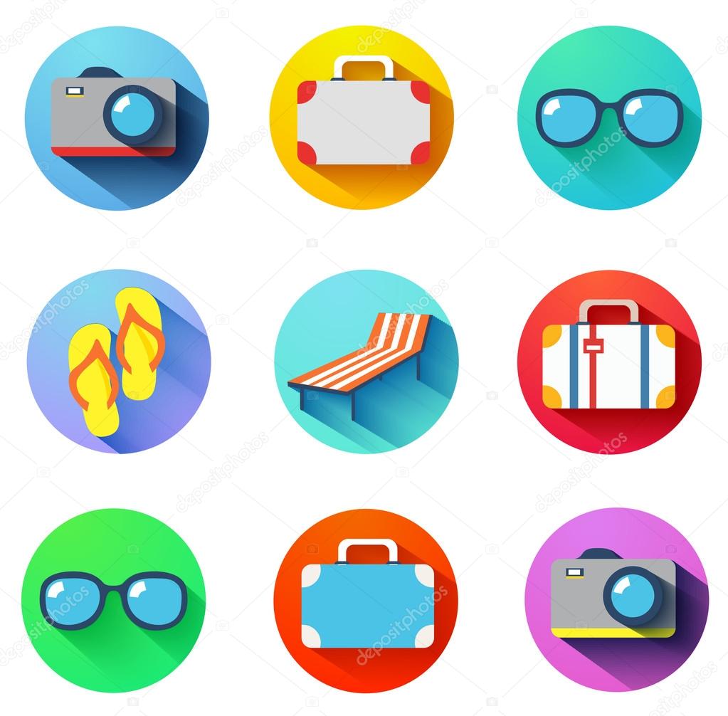 Set of vacation icons