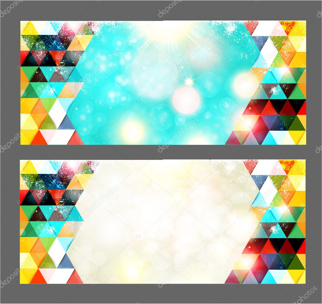 Set of abstract holiday banners