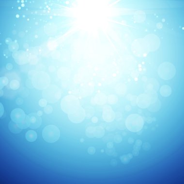 Yıldız patlaması ile mavi gökyüzü