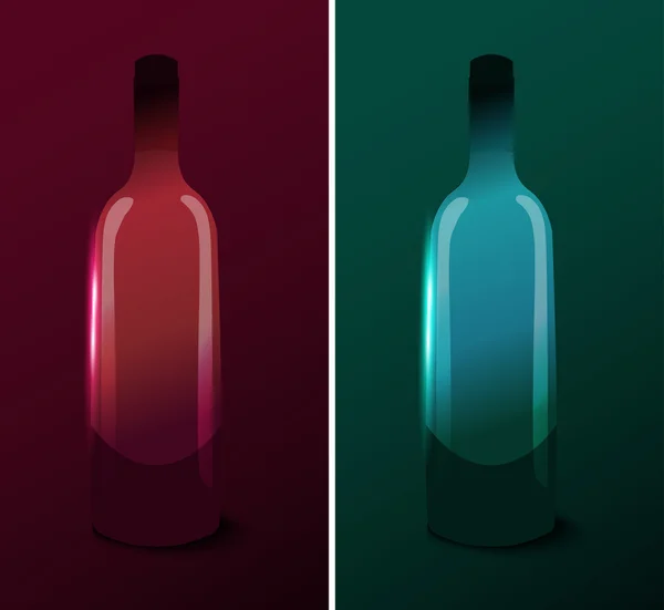 Flaschen Wein — Stockvektor