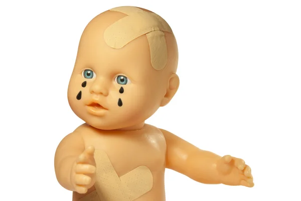 Doll wounded — Stock Photo, Image