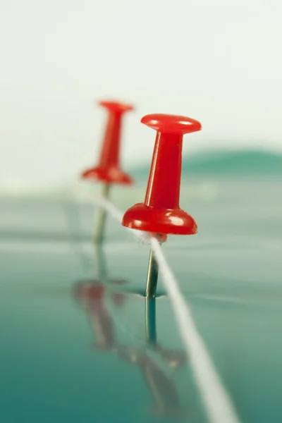 Red push pins — Stock Photo, Image