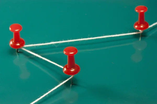 Red push pins — Stock Photo, Image