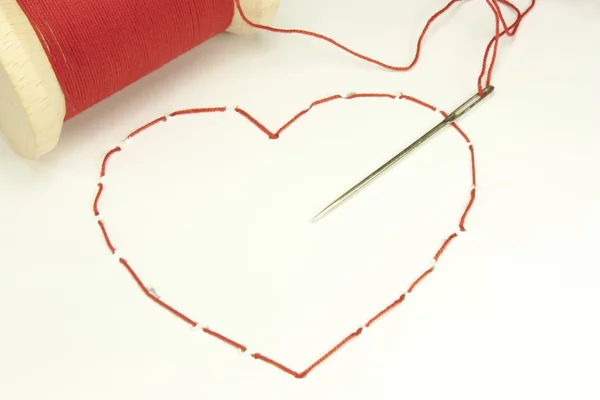 Stitched heart — Stock Photo, Image
