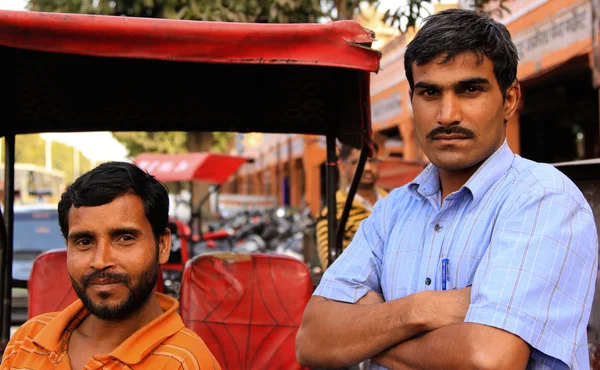 Indian Rickshaw Owners — Stock Photo, Image