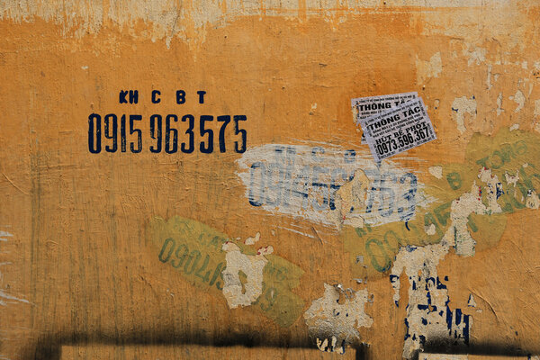 Textured Grunge Wall Background with Graffiti
