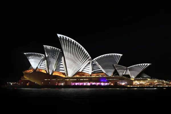 Sydney Opera House Night Vivid Light Festival — Stock Photo, Image