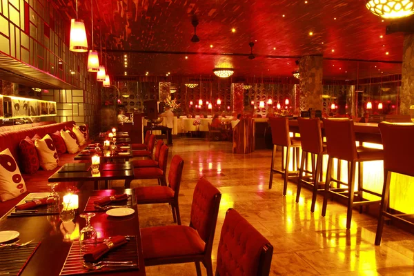 Restaurant Interior at Night — Stock Photo, Image