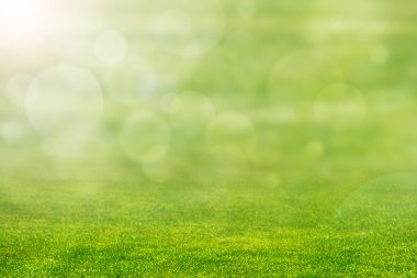 Ufuk ufuk ile yeşil çimen