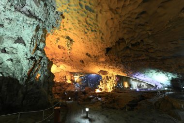 Limestone caves Halong Bay clipart