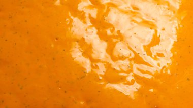 Çırpılmış leziz sos dokusu. Hamburger sosu geçmişi. Üst görünüm. 