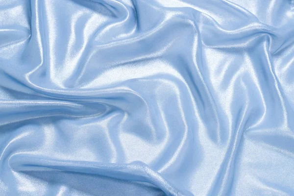 Tejido Azul Perla Brillante Como Fondo Vista Superior — Foto de Stock