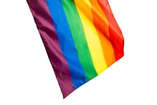 Regnbågsflagga Som Bakgrund Högst Upp Hbtq Flagga — Stockfoto