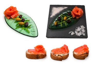 Ekmeğin üstünde somon, beyazın üstünde krema..