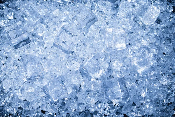 Cuburi Cristal Gheață Fundal Negru Spațiu Pentru Text Sau Design — Fotografie, imagine de stoc