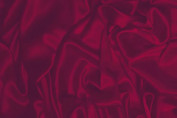 Bohaté Luxusní Červené Hedvábí Textury Pozadí Horní Pohled — Stock fotografie