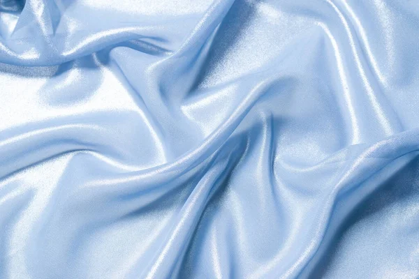 Kék Fényes Gyöngy Szövet Mint Háttér Felülnézet — Stock Fotó