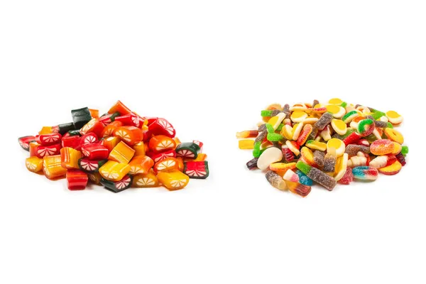 맛있는 사탕을 위에서 백인들에게 고립됨 — 스톡 사진
