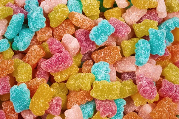 Jelly Sweats Bears Background Top View — Stock Photo, Image