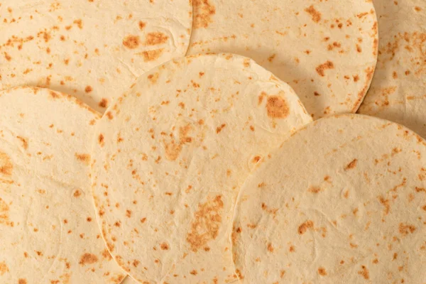 Pitta Ψωμί Απομονώνονται Λευκό Φόντο Άνω Όψη — Φωτογραφία Αρχείου