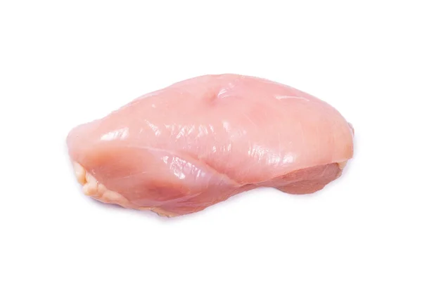 Surowy Filet Kurczaka Izolowany Białym Tle Widok Góry — Zdjęcie stockowe