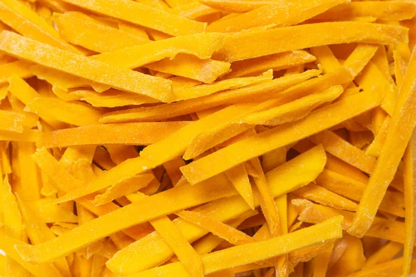 Fette Mango Saporite Secche Come Sfondo Vista Dall Alto — Foto Stock