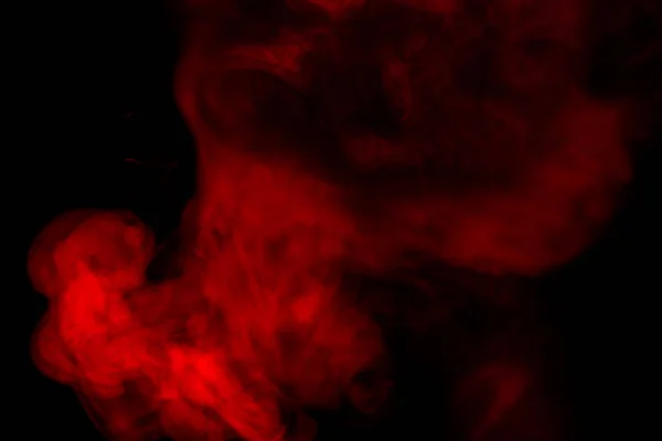 Red Steam Black Background Copy Space — Stock Photo, Image