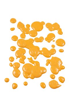 Kırbaçlanmış lezzetli sos, beyaz arka planda izole edilmiş. Hamburger sosu arka planı. 