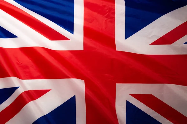 Gran Bandera Británica Como Fondo Vista Superior —  Fotos de Stock