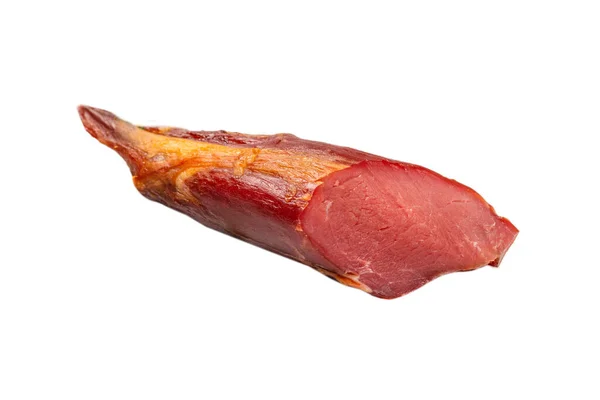 Копченое Мясо Изолировано Белом Фоне Вид Сверху — стоковое фото