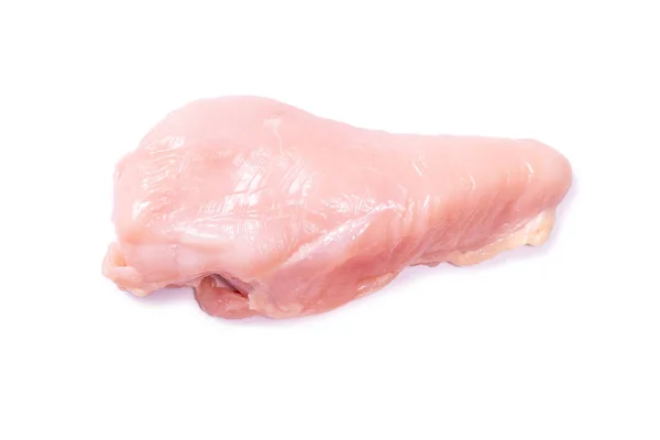 Surowy Filet Kurczaka Izolowany Białym Tle Widok Góry — Zdjęcie stockowe