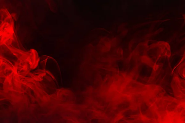 Siyah Arka Planda Kırmızı Buhar Boşluğu Kopyala — Stok fotoğraf