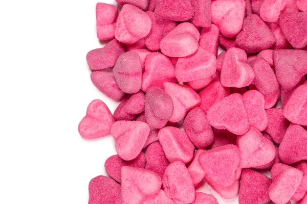 Assorti Délicieux Bonbons Gommeux Vue Dessus Gelée Rose Bonbons Fond — Photo