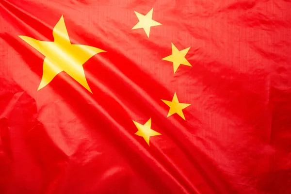 Bandeira China Agitando Como Pano Fundo Isolados — Fotografia de Stock