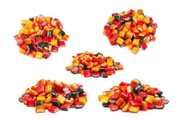 Citrus renkli şekerler. Jöleli şekerler, üst manzara.. 