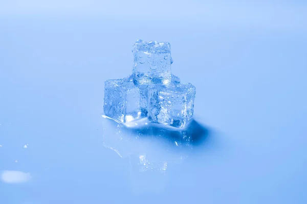 Cubos Cristal Hielo Espacio Para Texto Diseño — Foto de Stock