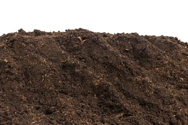 Suelo Para Planta Aislada Sobre Fondo Blanco Patrón Del Suelo — Foto de Stock