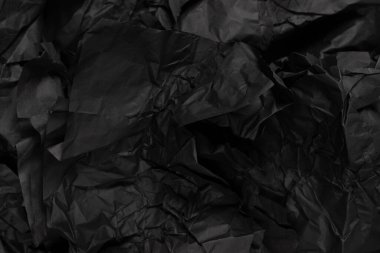 Soyut siyah kağıt dokusu arkaplanı. Üst Manzara. Boşluğu kopyala. 