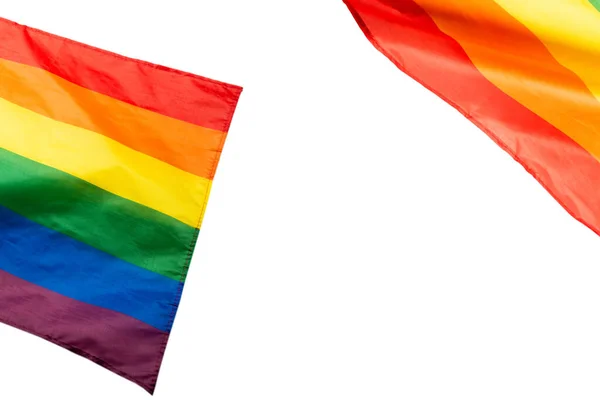 Regenboog Vlag Als Achtergrond Bovenaanzicht Lgbt Vlag — Stockfoto