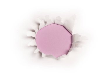 Mor arkaplanda beyaz bir sayfa, boşluğu kopyala. 