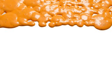 Çırpılmış leziz sos dokusu. Hamburger sosu geçmişi. Üst görünüm. 