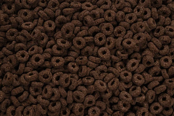 Hintergrund Und Textur Der Cornflakes Schokoladenringe — Stockfoto