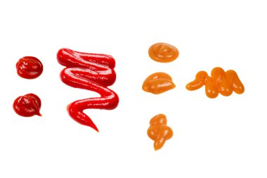 Portakal sosu beyaz arkaplanda izole edilmiş.