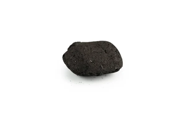 Black Oak Coal Isolated White Background — Stock Photo, Image