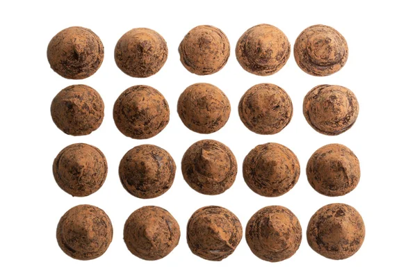 Chocolate Truffles Isolated White Background Chocolate Candies — Stock Photo, Image