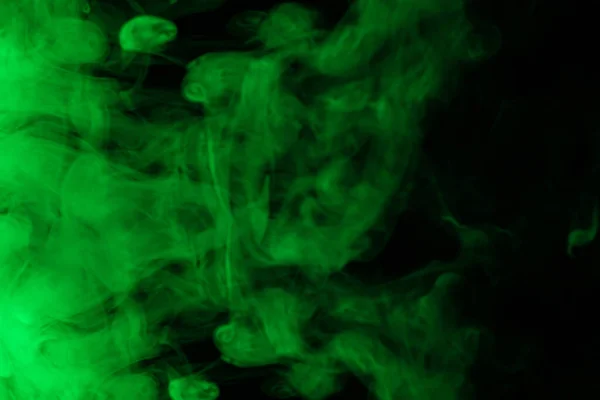 Vapor Verde Sobre Fondo Negro Copiar Espacio —  Fotos de Stock