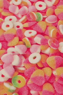 Çeşit çeşit şekerleme. Üst görünüm. 