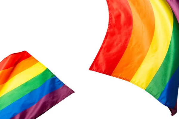 Regenboog Vlag Als Achtergrond Bovenaanzicht Lgbt Vlag — Stockfoto